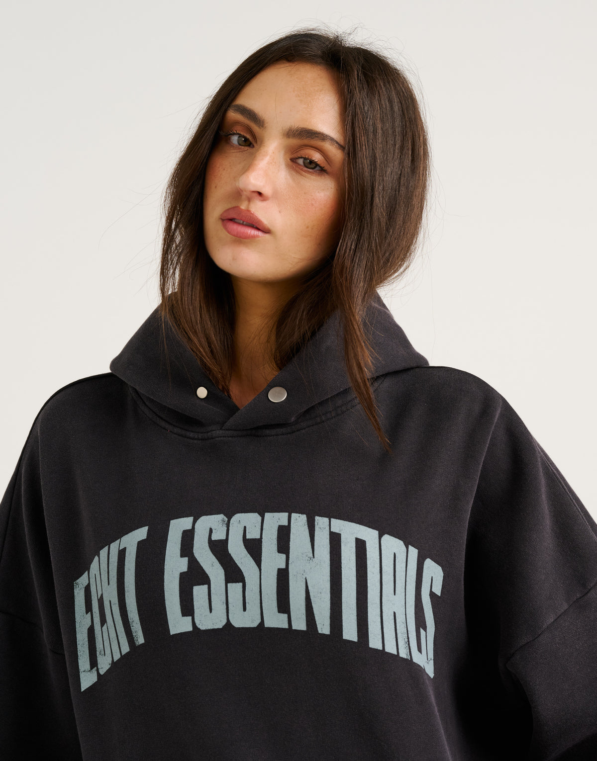 College Combed Fleece Hoodie - Phantom Black