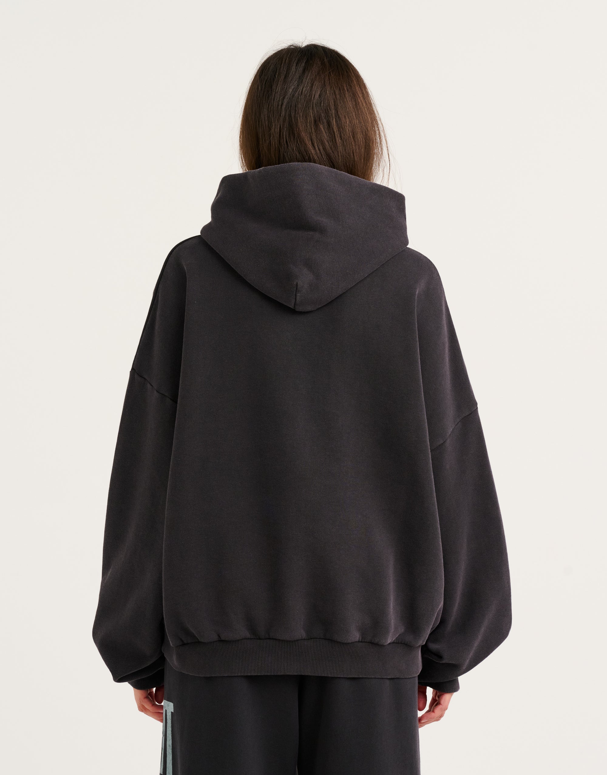 College Combed Fleece Hoodie - Phantom Black