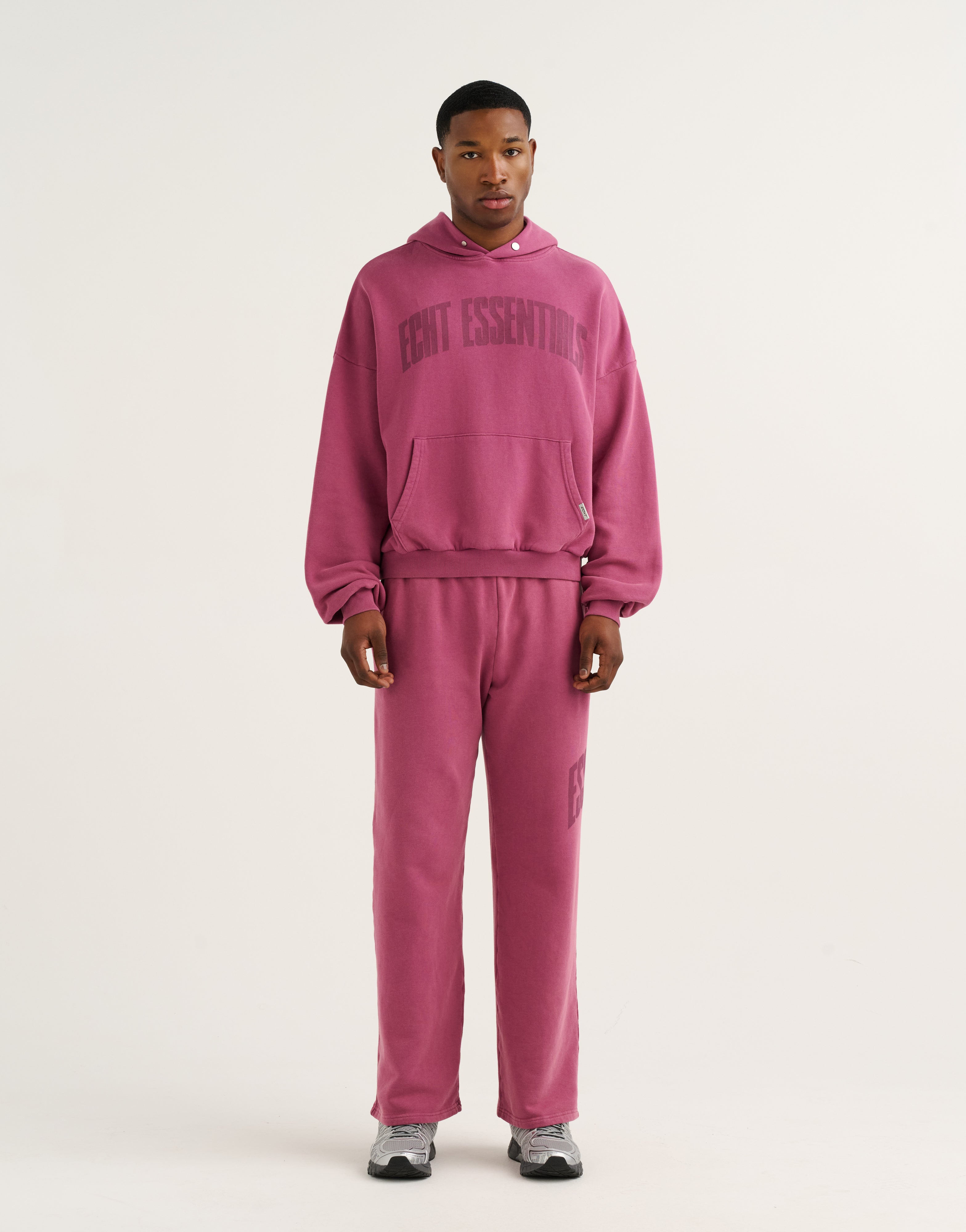 College Combed Fleece Hoodie - Plum
