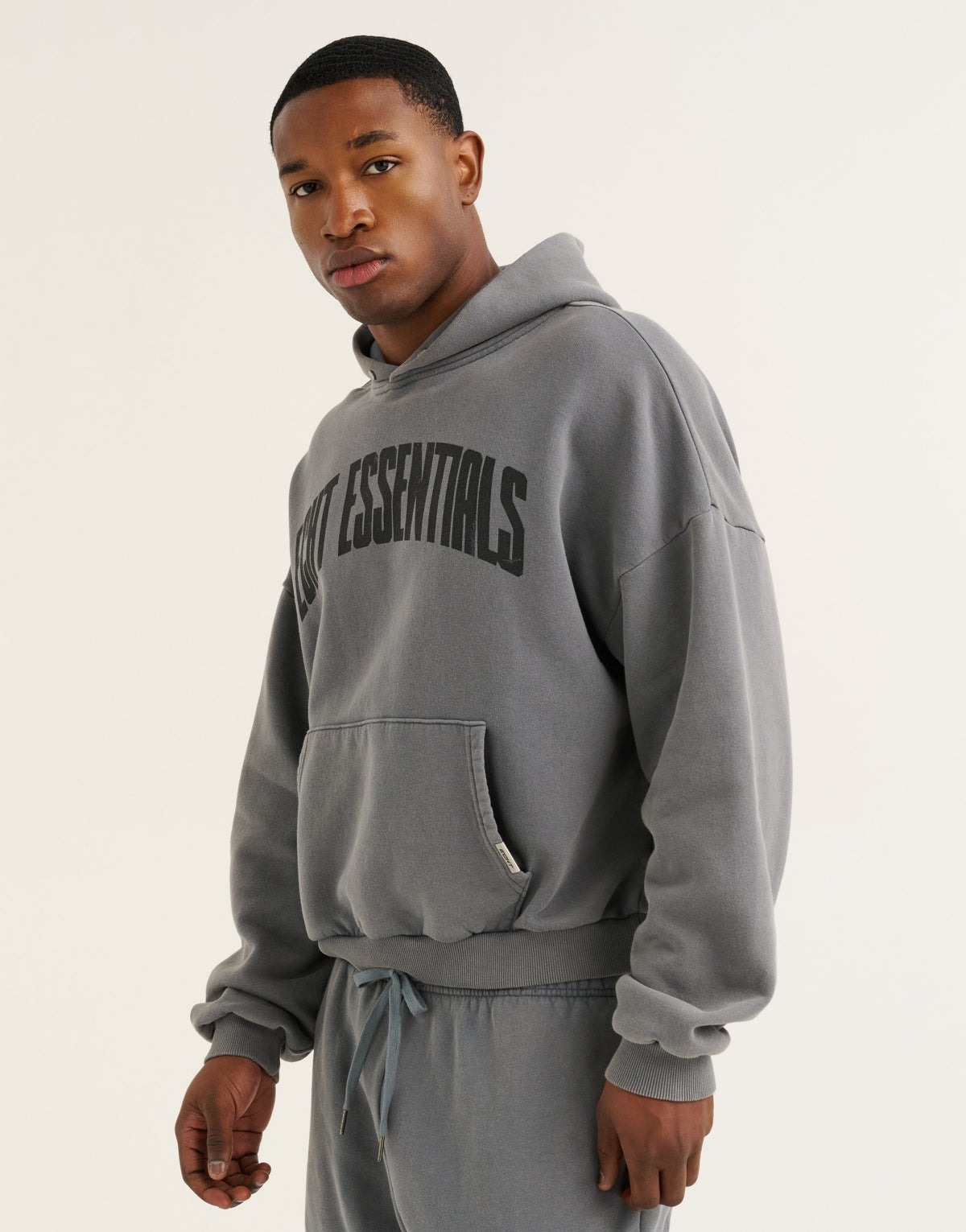 College Combed Fleece Hoodie - Storm Grey