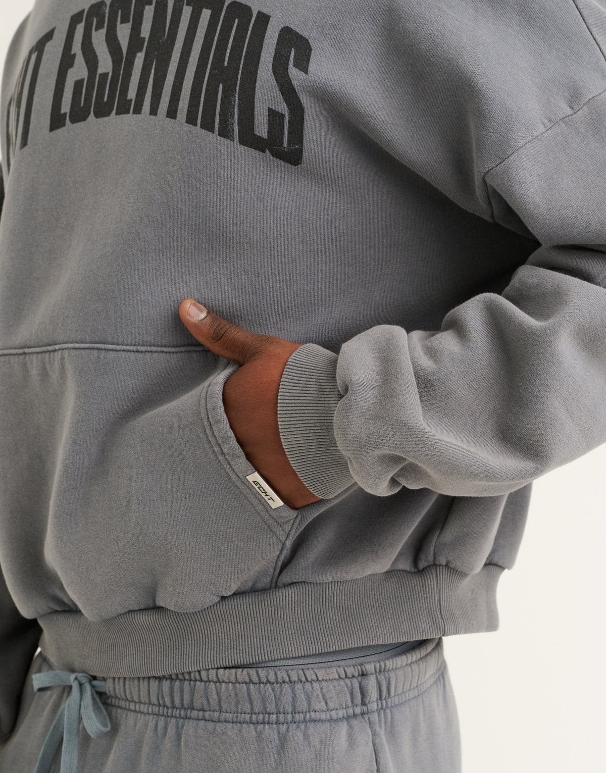 College Combed Fleece Hoodie - Storm Grey