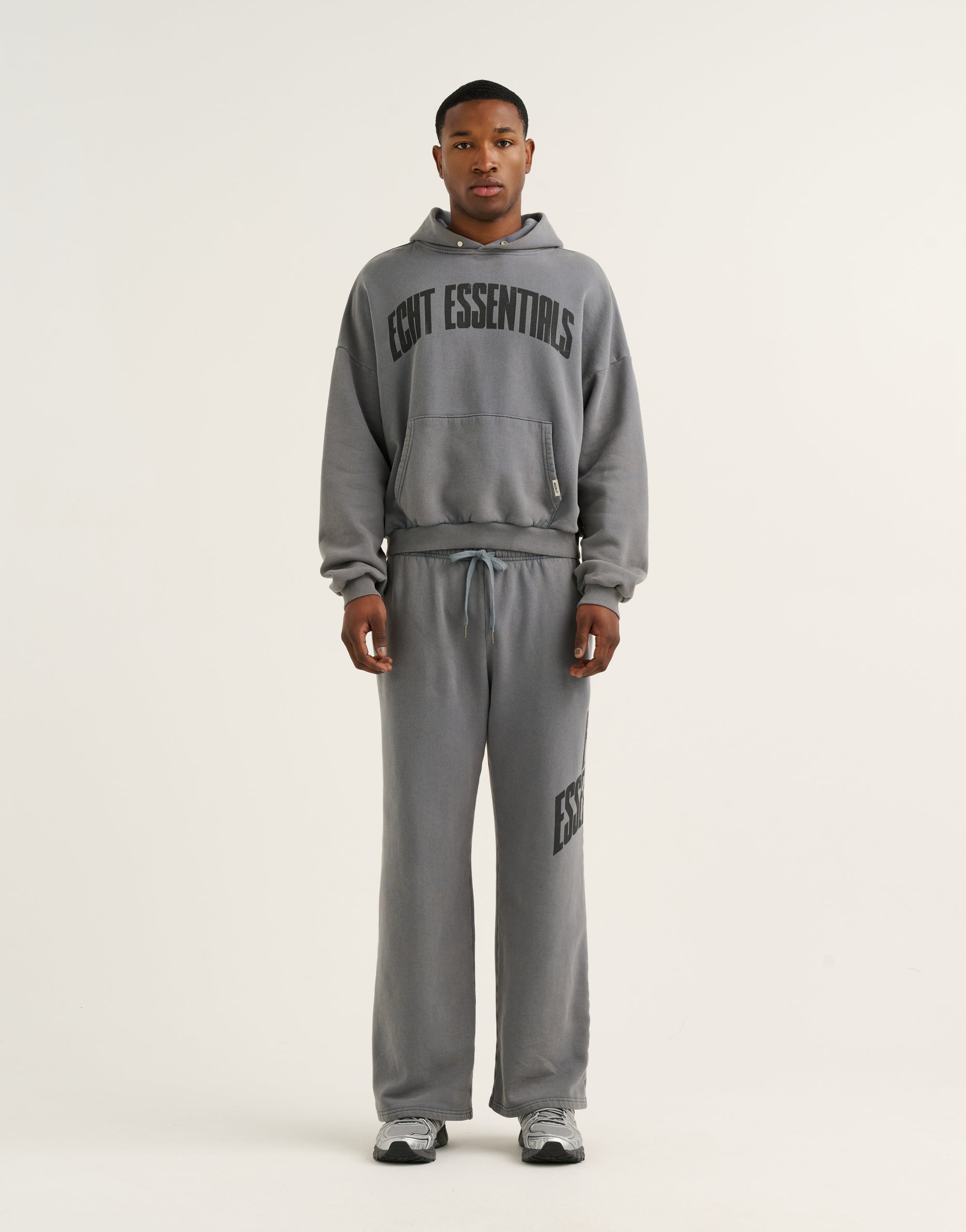 College Combed Fleece Hoodie - Storm Grey