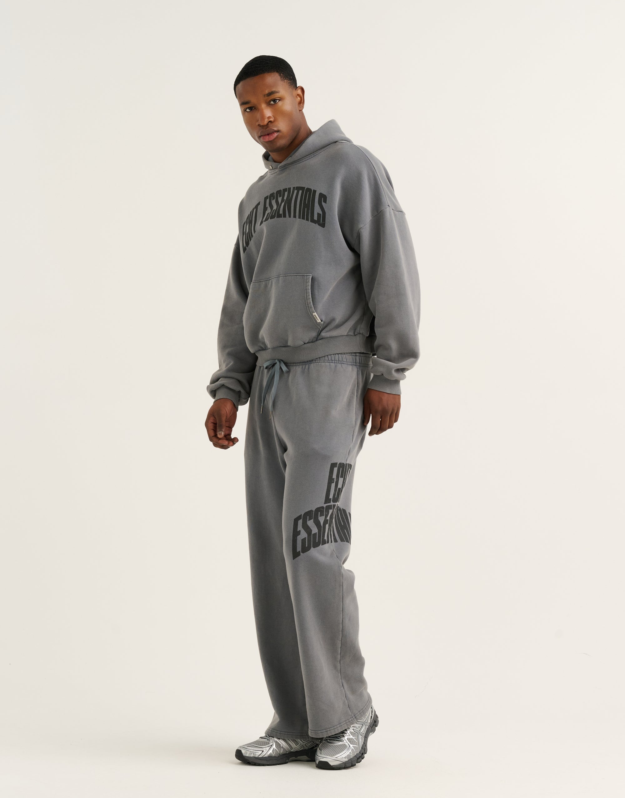 College Combed Fleece Hoodie - Storm Grey