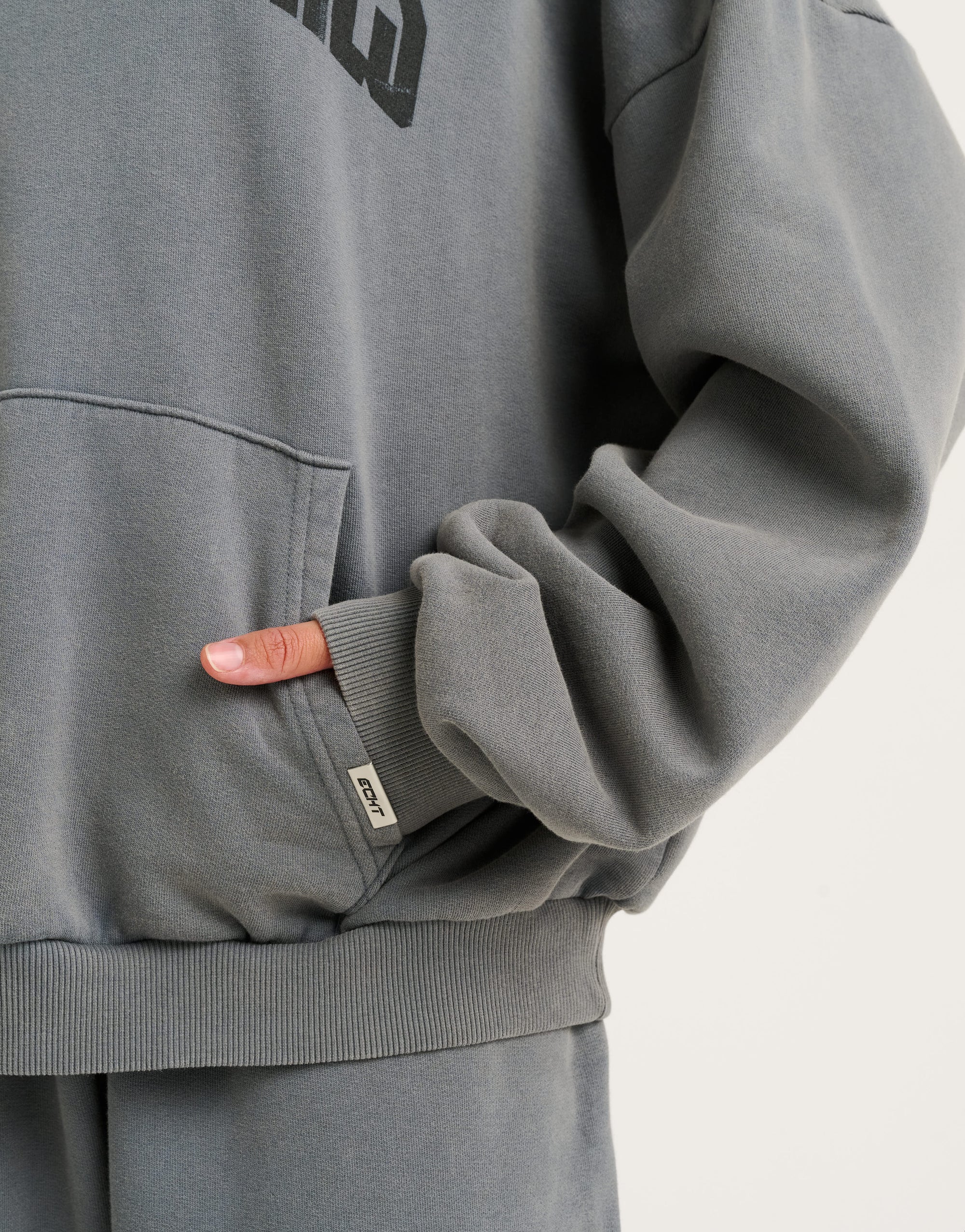 College Combed Fleece Hoodie - Storm Grey