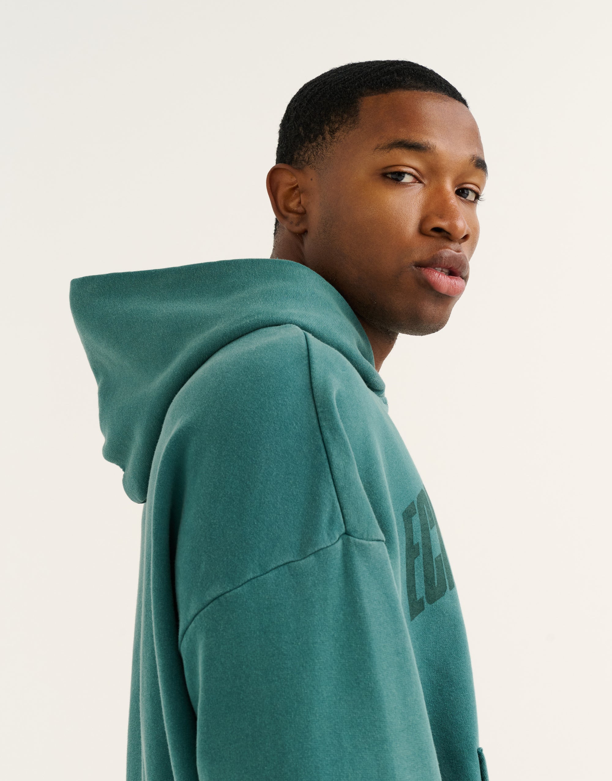 College Combed Fleece Hoodie - Teal