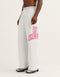 College Combed Fleece Wide Leg Sweatpant - Grey Marle
