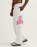 College Combed Fleece Wide Leg Sweatpant - Grey Marle