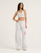 College Combed Fleece Wide Leg Sweatpant - Grey Marle