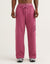College Combed Fleece Wide Leg Sweatpant - Plum