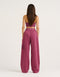 College Combed Fleece Wide Leg Sweatpant - Plum
