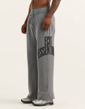 College Combed Fleece Wide Leg Sweatpant - Storm Grey