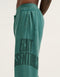 College Combed Fleece Wide Leg Sweatpant - Teal