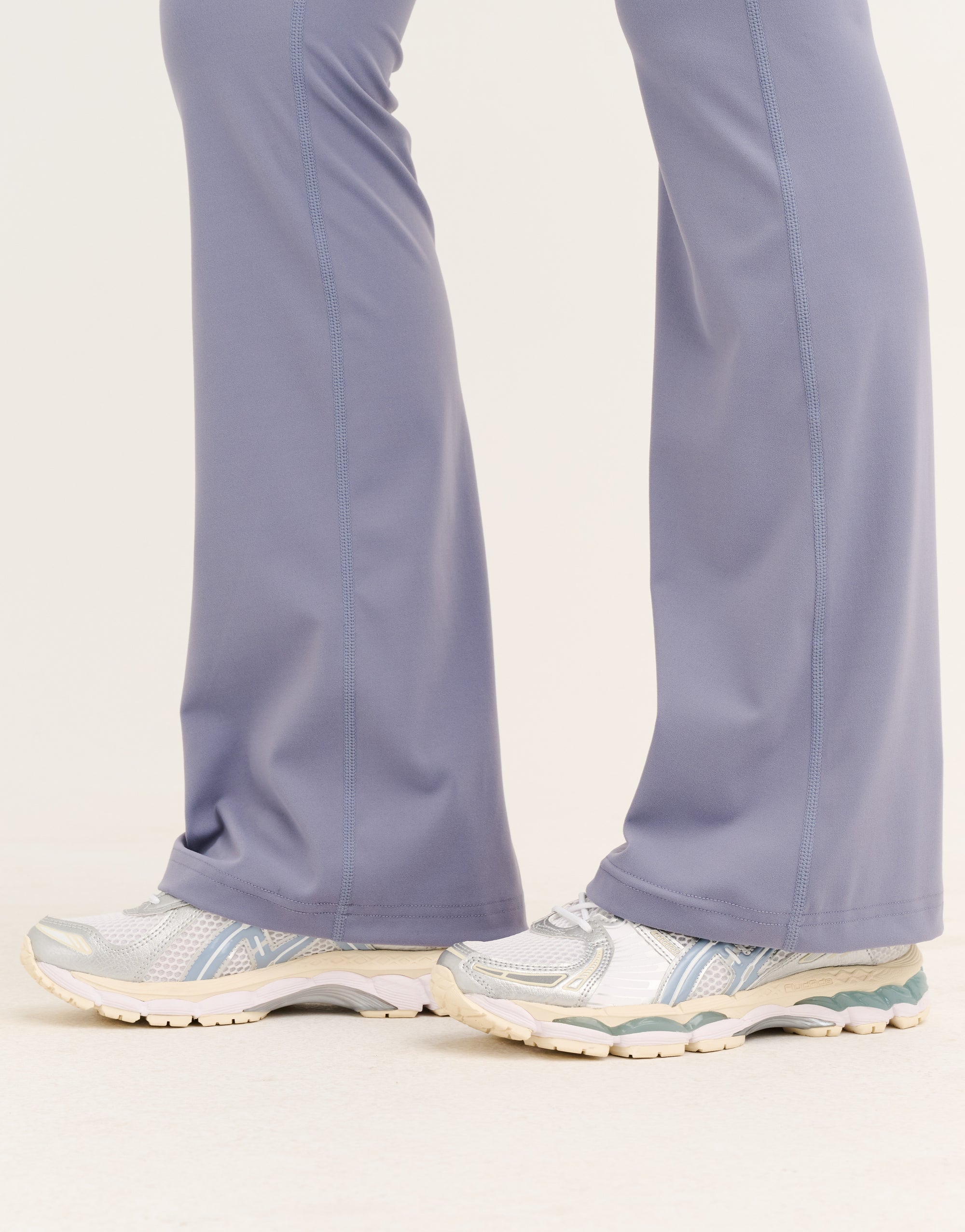 Flare Lycra Pocket Leggings - Washed Blue