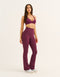 Flare Ribbed Leggings V2 - Blackberry
