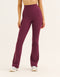 Flare Ribbed Leggings V2 - Blackberry