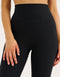 Flare Ribbed Leggings V2 - Black