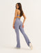 Flare Ribbed Leggings V2 - Washed Blue