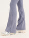 Flare Ribbed Leggings V2 - Washed Blue