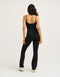 Lycra Invisible Scrunch Pocket Flare Leggings - Black