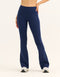 Lycra Invisible Scrunch Pocket Flare Leggings - Navy