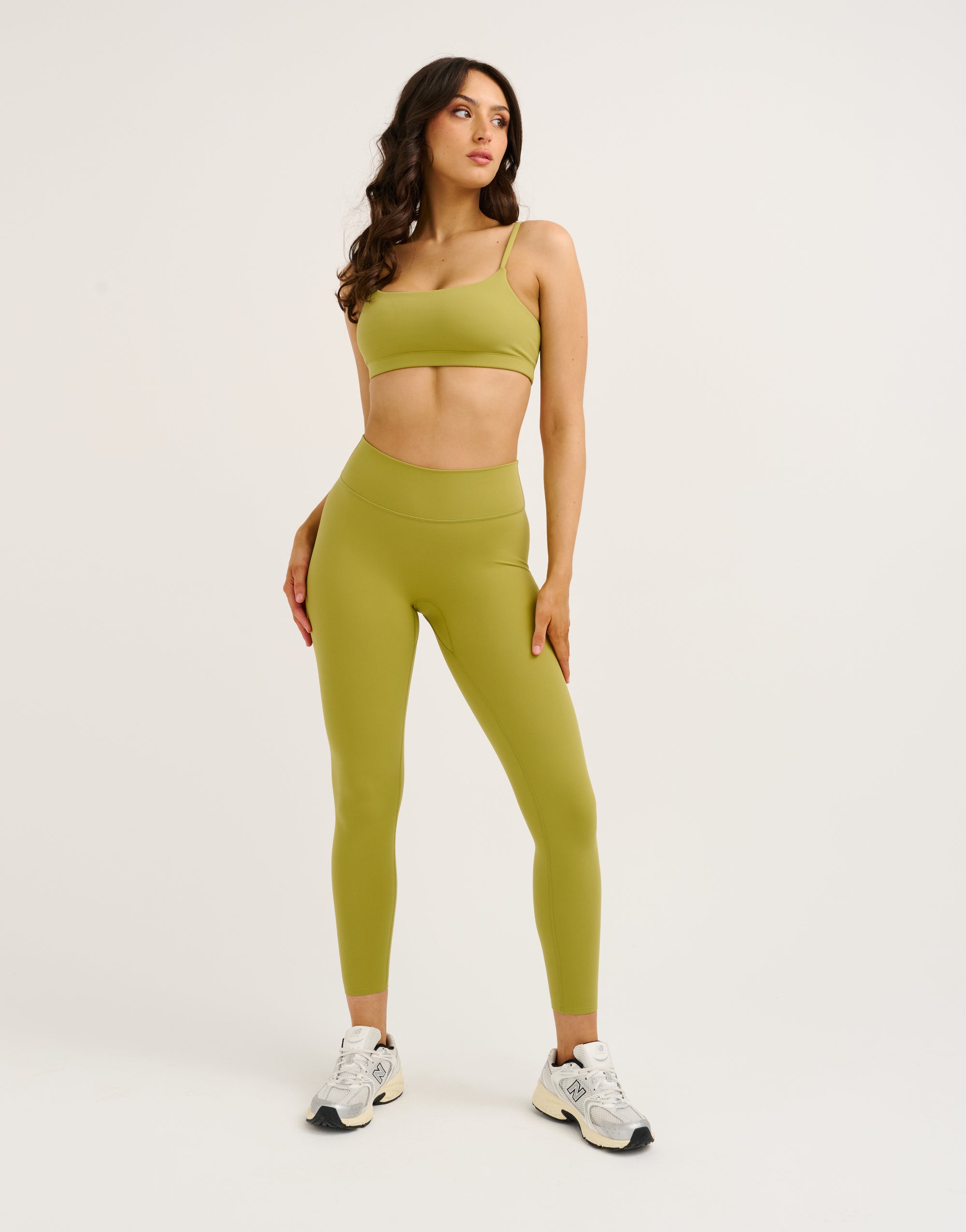 Lycra Invisible Scrunch Leggings - Olive