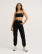 Elemental Layered Jogger Sweatpants - Black/White