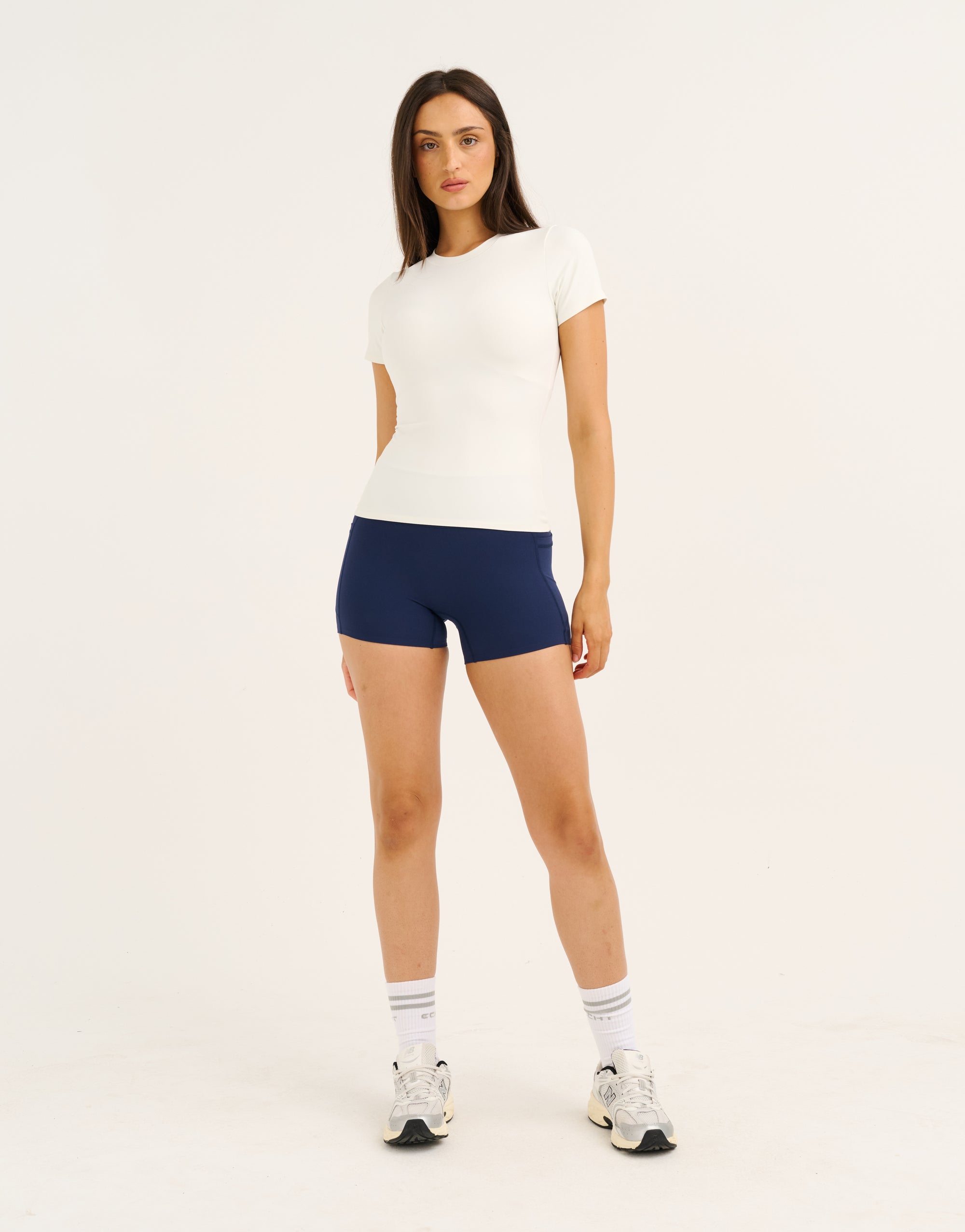 Lycra Seamless Tee - White