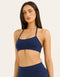 Lycra Seamless Halter Bra - Navy