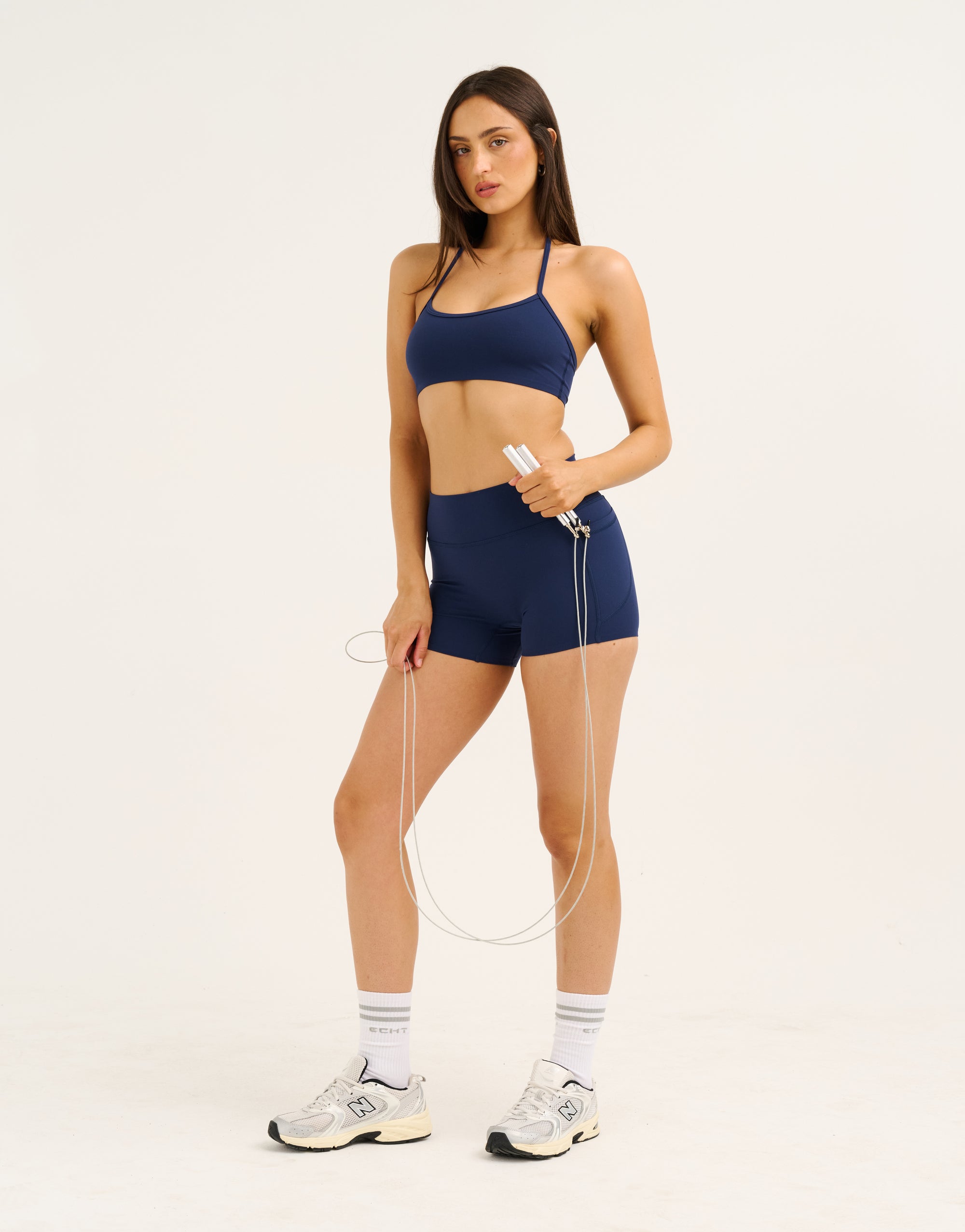 Lycra Seamless Halter Bra - Navy