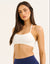 Lycra Seamless Halter Bra - White