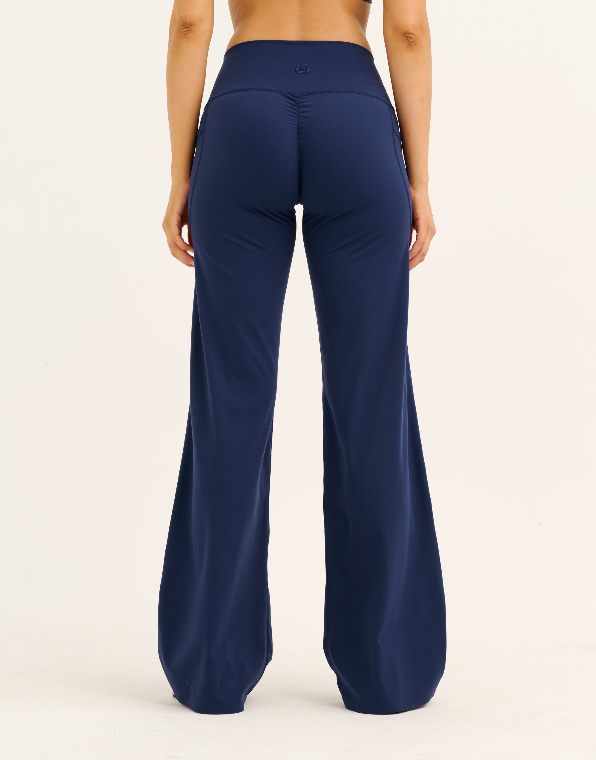 Lycra Wide Leg Pant - Navy
