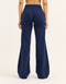 Lycra Wide Leg Pant - Navy