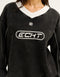 Club V Neck Sweatshirt - Black