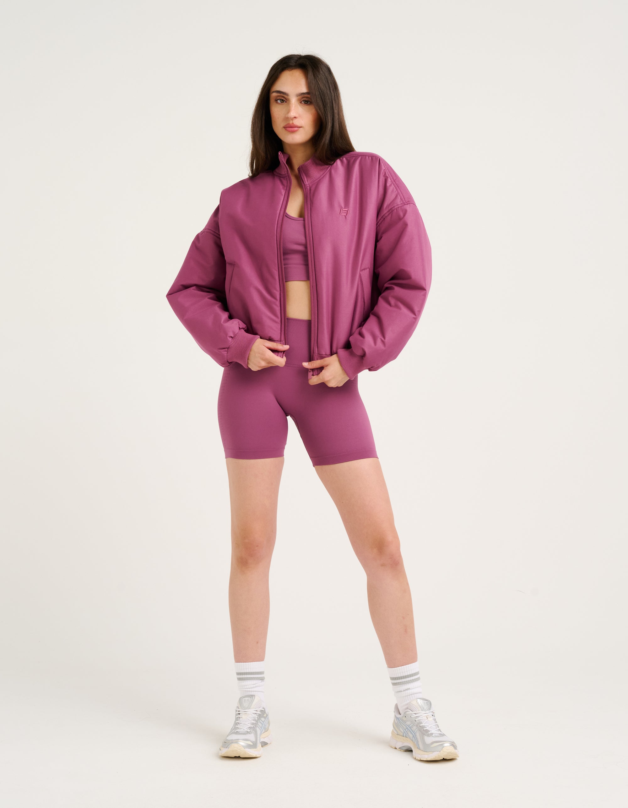 Tempo Pulse Bomber Jacket - Plum