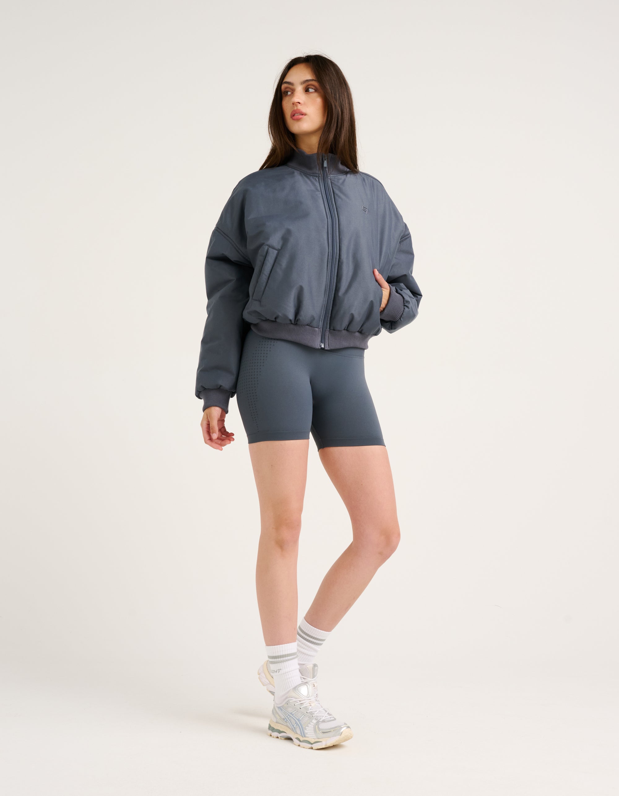 Tempo Pulse Bomber Jacket - Storm Grey
