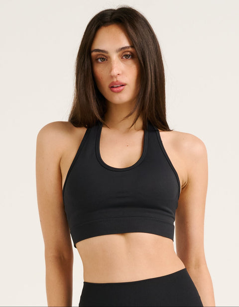 Tempo Pulse Halter Bra - Phantom Black