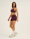 Echt Force Scrunch Mid-Waist Shorts - Blackberry