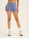 Echt Force Scrunch Mid-Waist Shorts - Washed Blue
