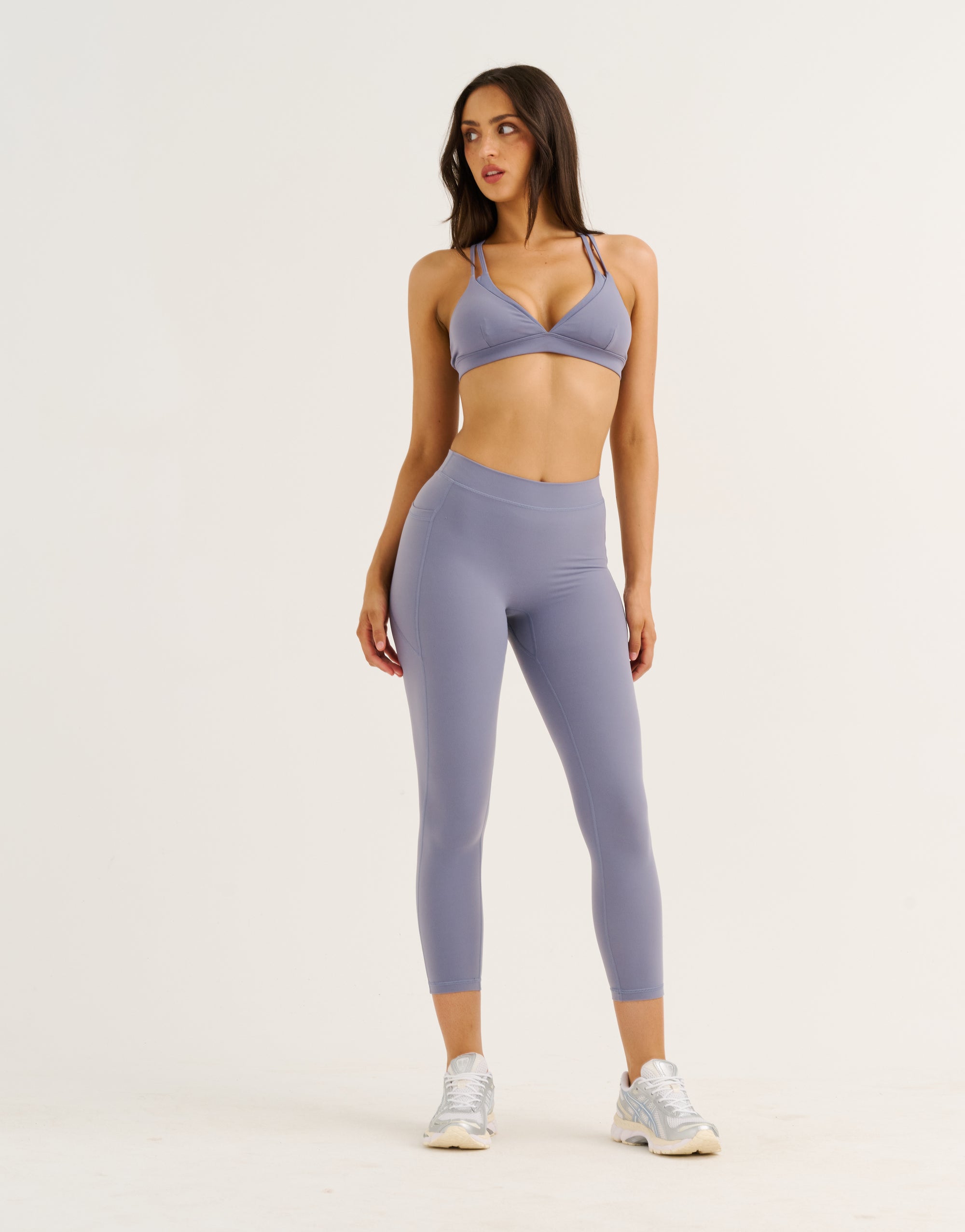 Ascend Pocket Mid-Waist Leggings 23" - Washed Blue