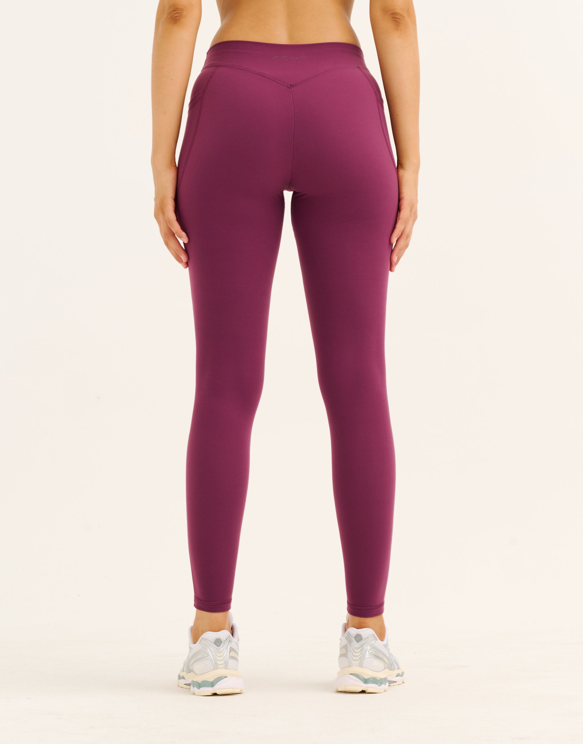 Ascend Pocket Mid-Waist Leggings 28" - Blackberry