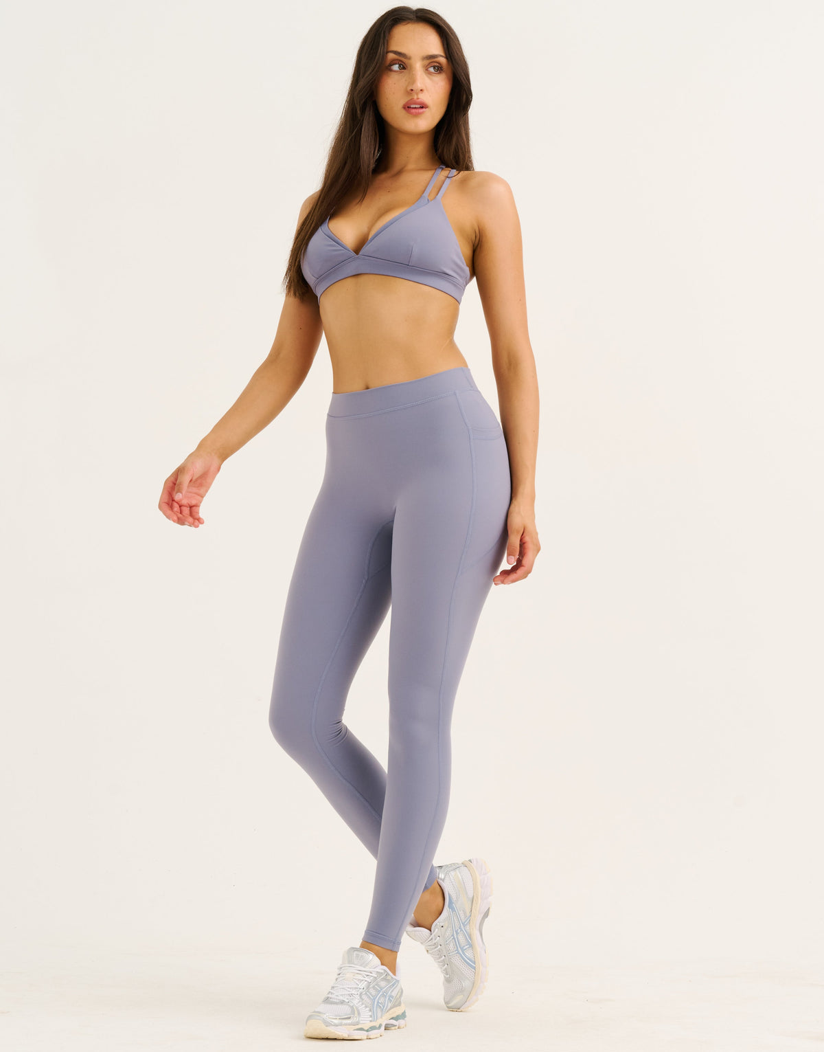 Ascend Pocket Mid-Waist Leggings 28" - Washed Blue