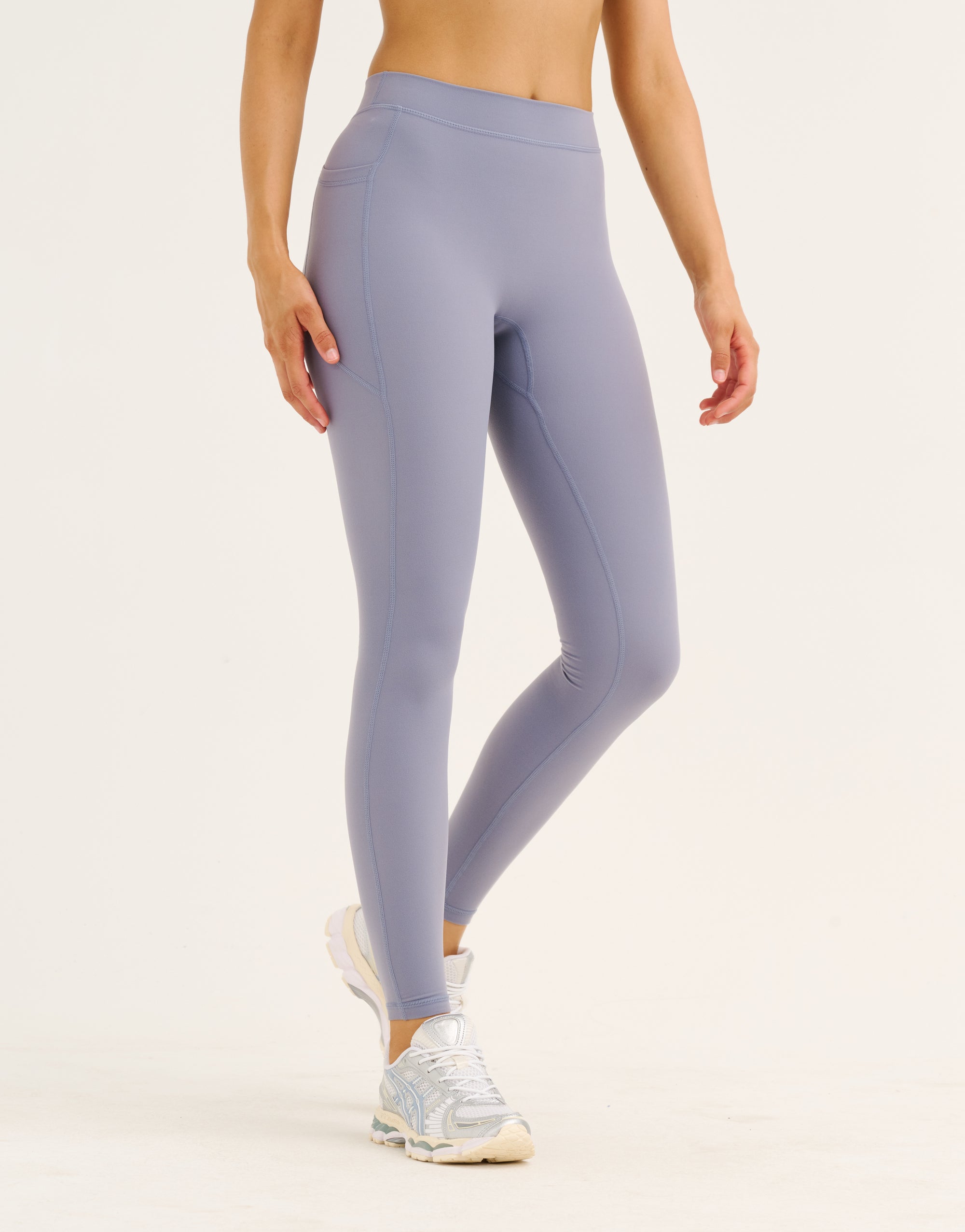 Ascend Pocket Mid-Waist Leggings 28" - Washed Blue