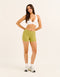 Ascend Pocket Mid-Waist Shorts 4" - Olive
