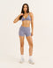 Ascend Pocket Mid-Waist Shorts 4" - Washed Blue