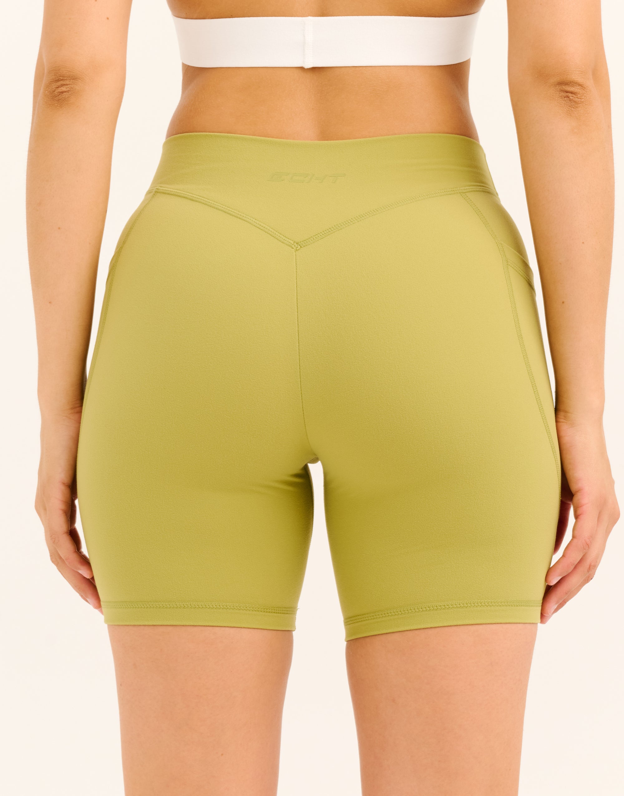 Ascend Pocket Mid-Waist Shorts 6" - Olive