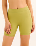 Ascend Pocket Mid-Waist Shorts 6" - Olive