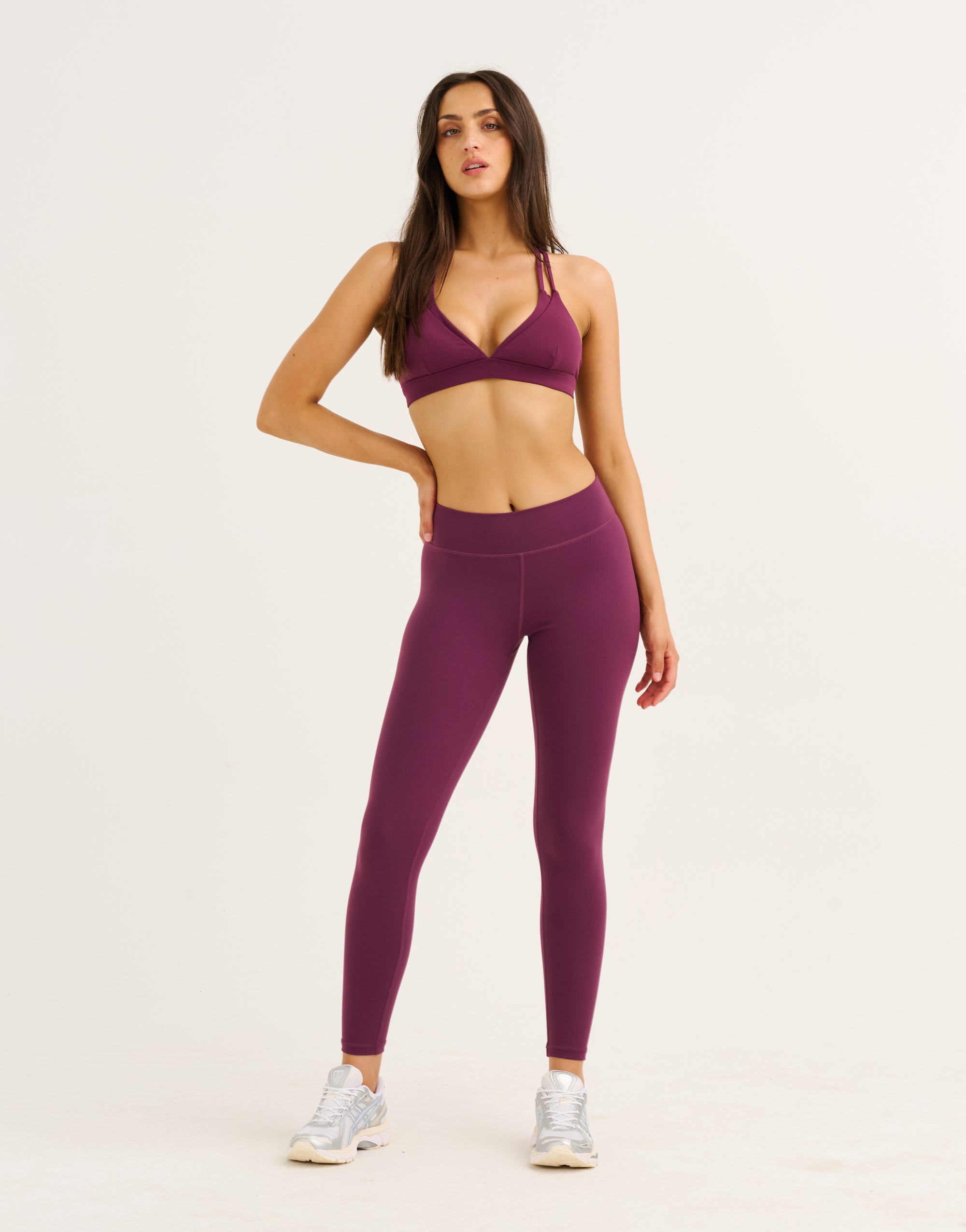 Force Scrunch Mid-Waist Leggings - Blackberry