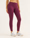 Force Scrunch Mid-Waist Leggings - Blackberry
