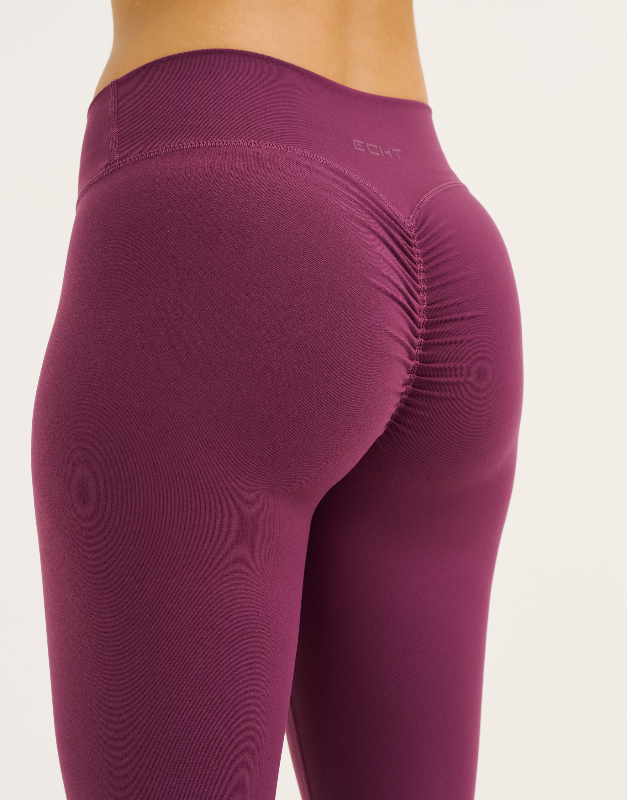 Force Scrunch Mid-Waist Leggings - Blackberry