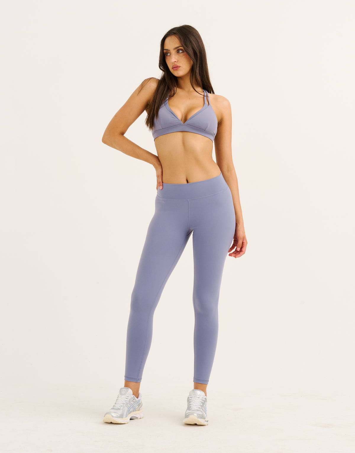 Force Scrunch Mid-Waist Leggings - Washed Blue